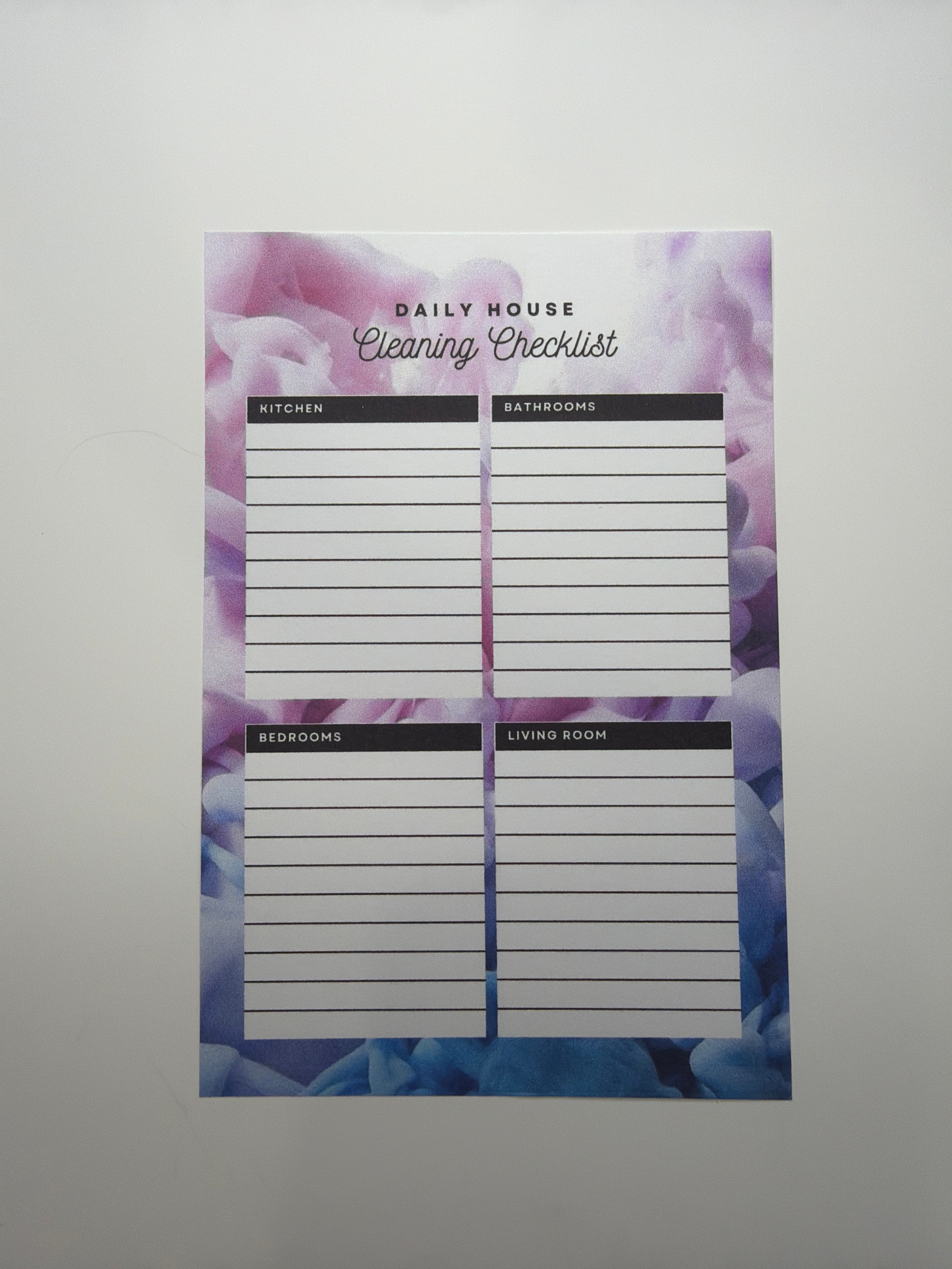 Daily Cleaning Tracker