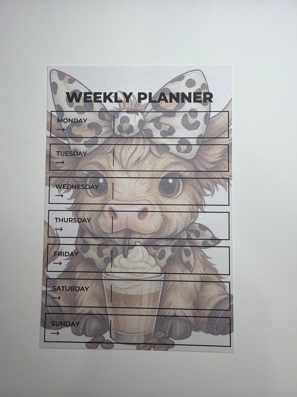 Note pad and Weekly Planner bundle