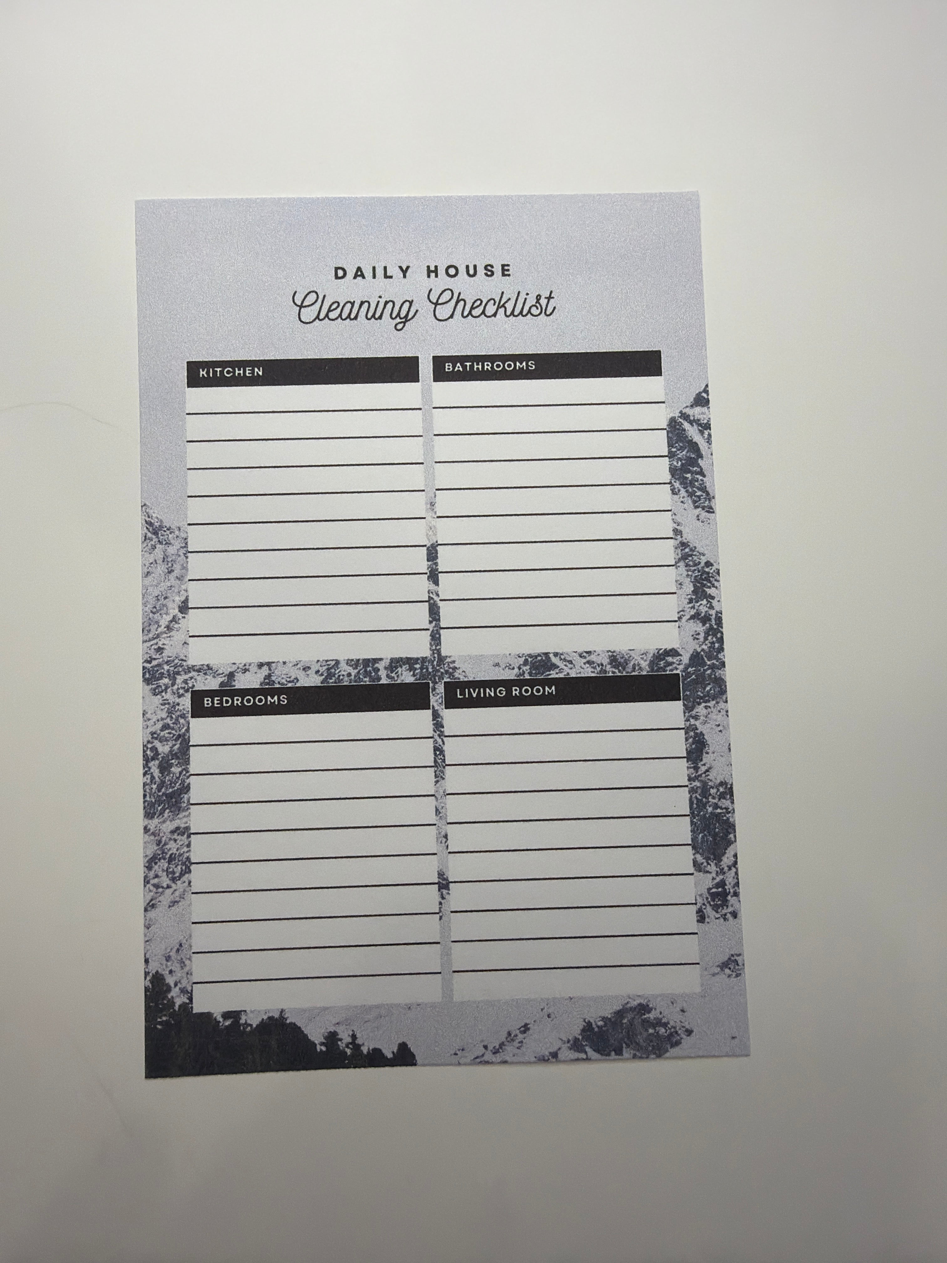 Daily Cleaning Tracker