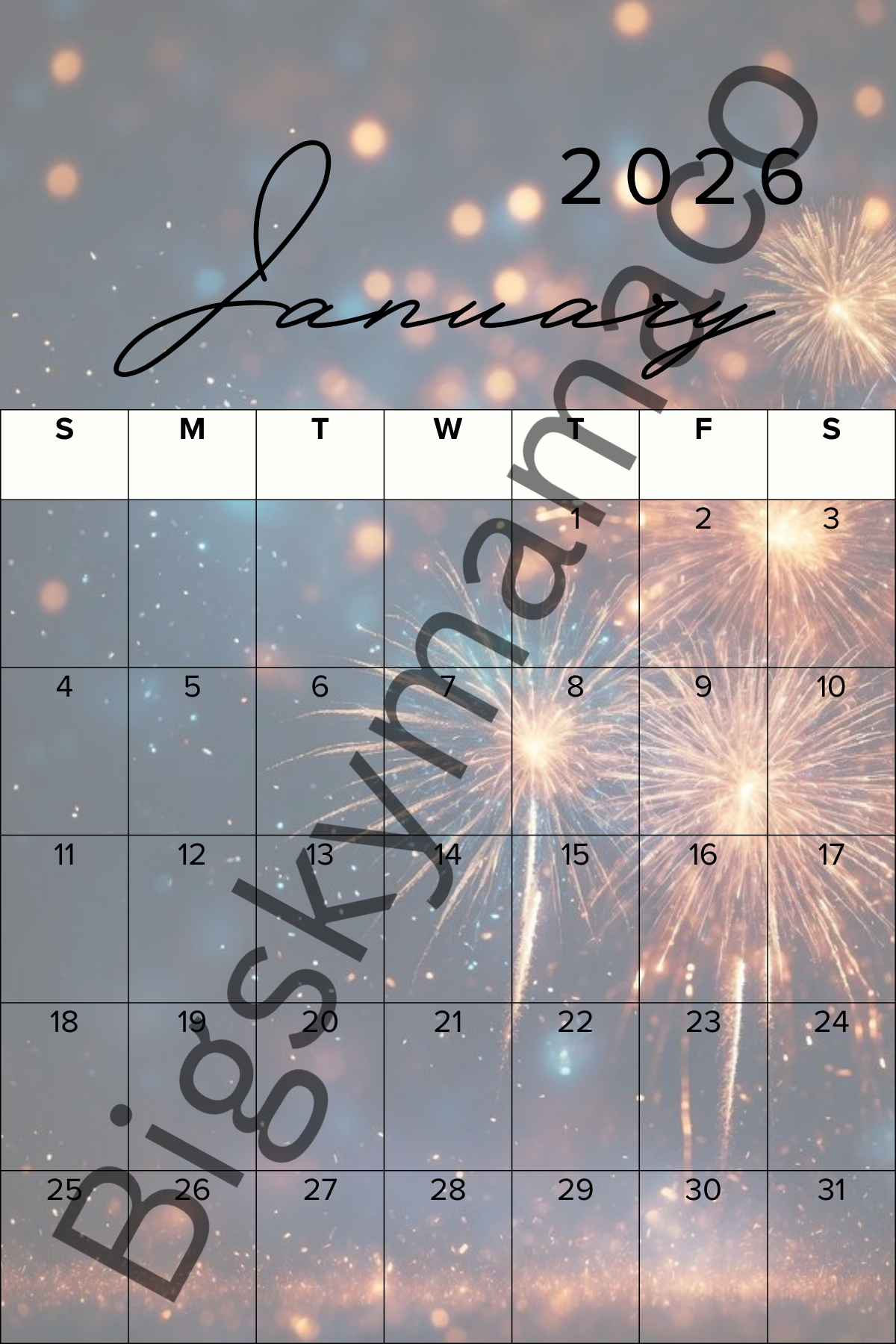 Custom 2026 Calendar